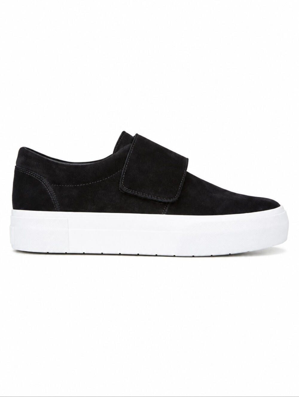 Vince Cage Black Suede Platform Sneakers Strap Closure Leather Women's Size 9